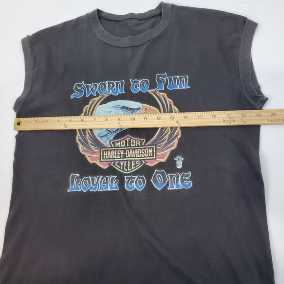 1982 Harley Davidson Motorcycles West Germany T Shirt SOVIET Era M Sleeveless - Picture 10 of 11